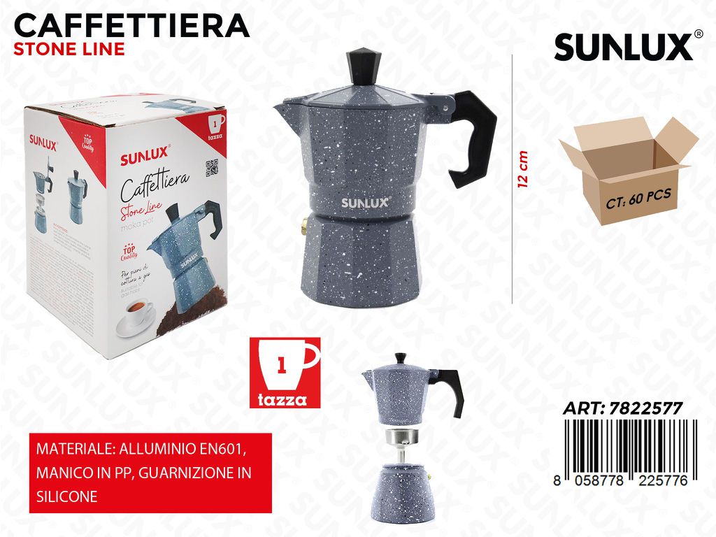 Caffettiera Stone 1TAZZA Alluminio En 601
