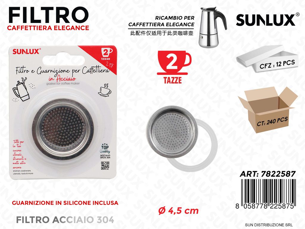Filtro Caffet. Elegance Acc. 304 2T. 4.5CM