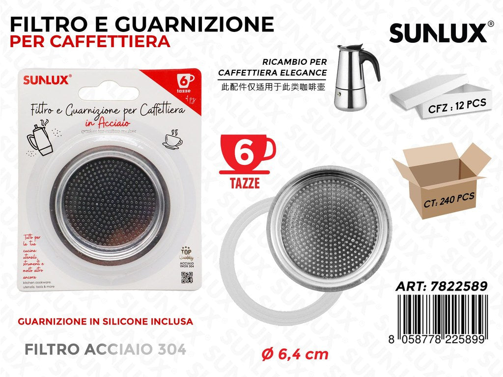 Sunlux Filtro-guarn. Elegance Acc. 304 6T. 6.4CM