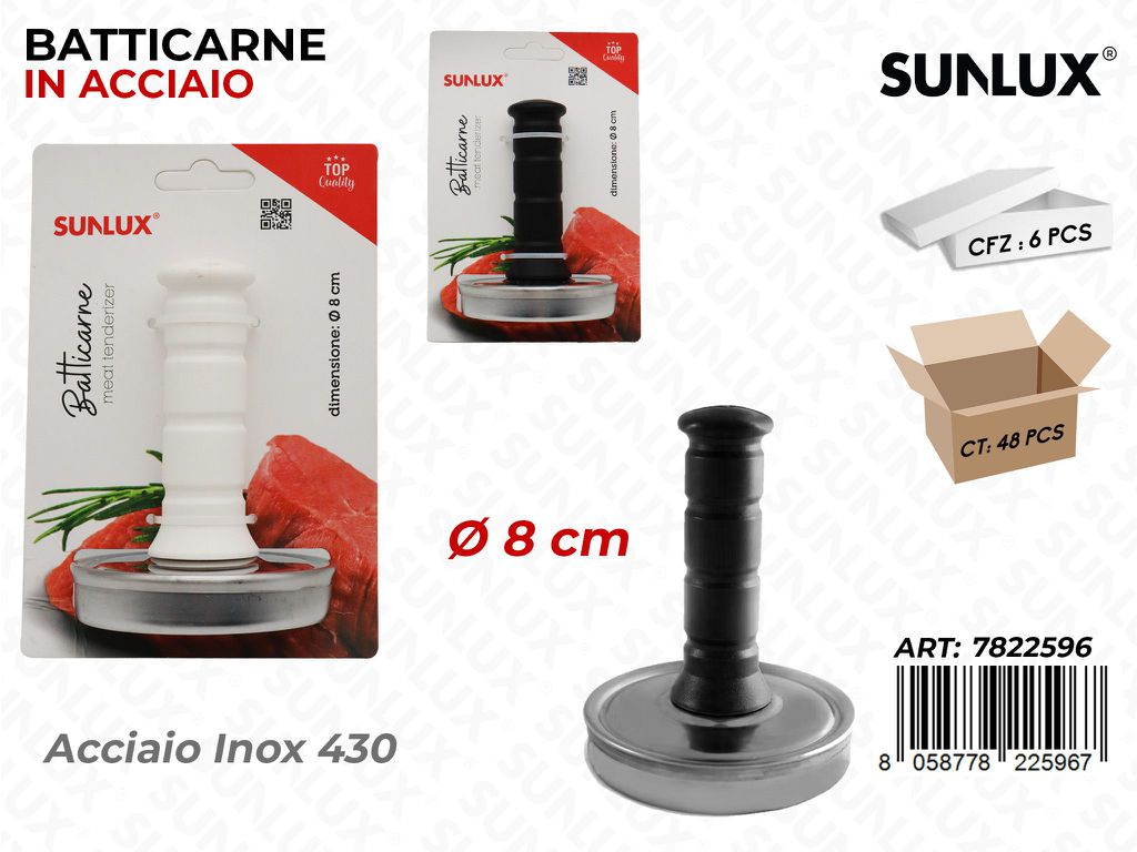 Sunlux Batticarne Acc.inox 430 Ass. D.8CM