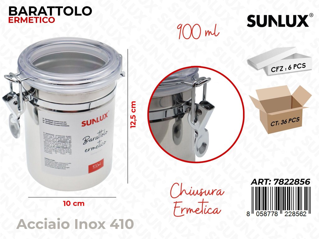 Sunlux Barattolo Ermetico Acc. 410 900ML 10*12.5CM