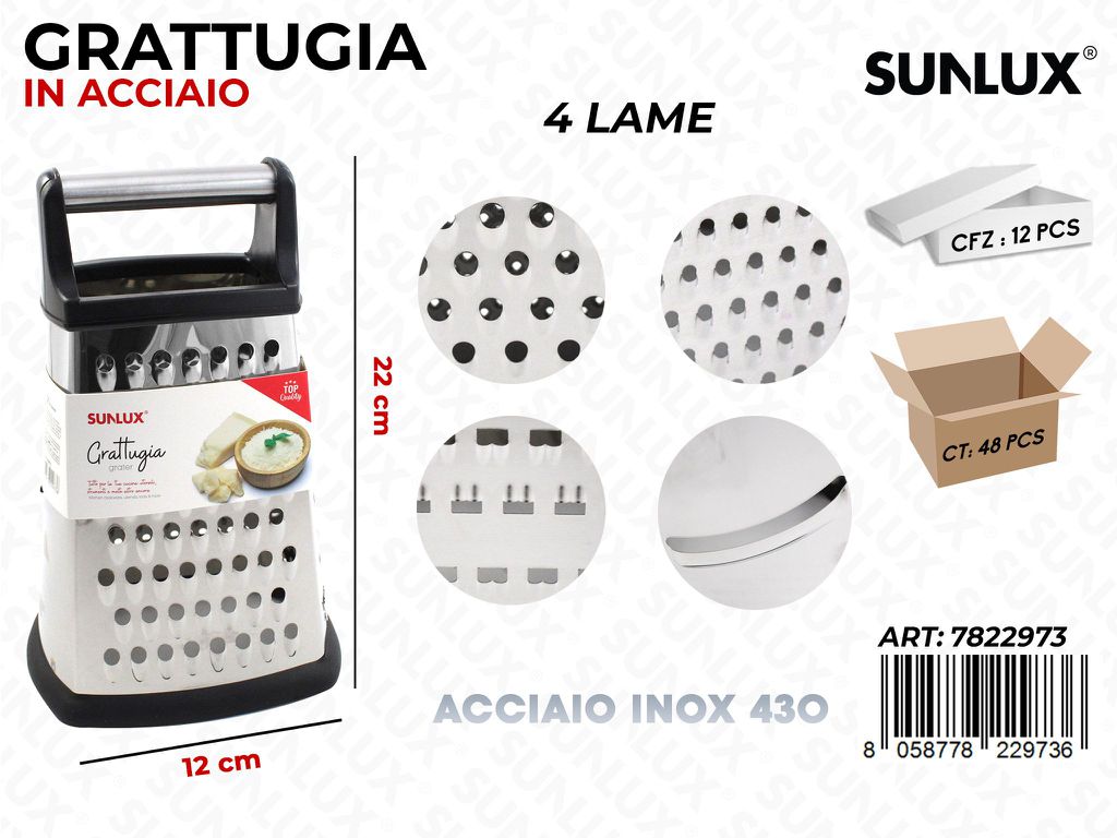Grattugia 4LAME in Acciaio 430 12*22CM