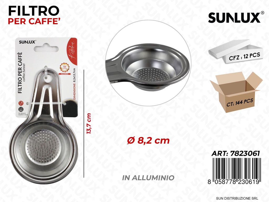 Filtro per Caffe in Alluminio D. 8.2*13.7CM