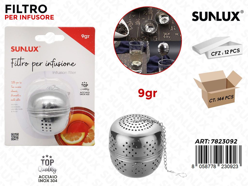 Sunlux Filtro per Infusione Acciaio 304 9GR