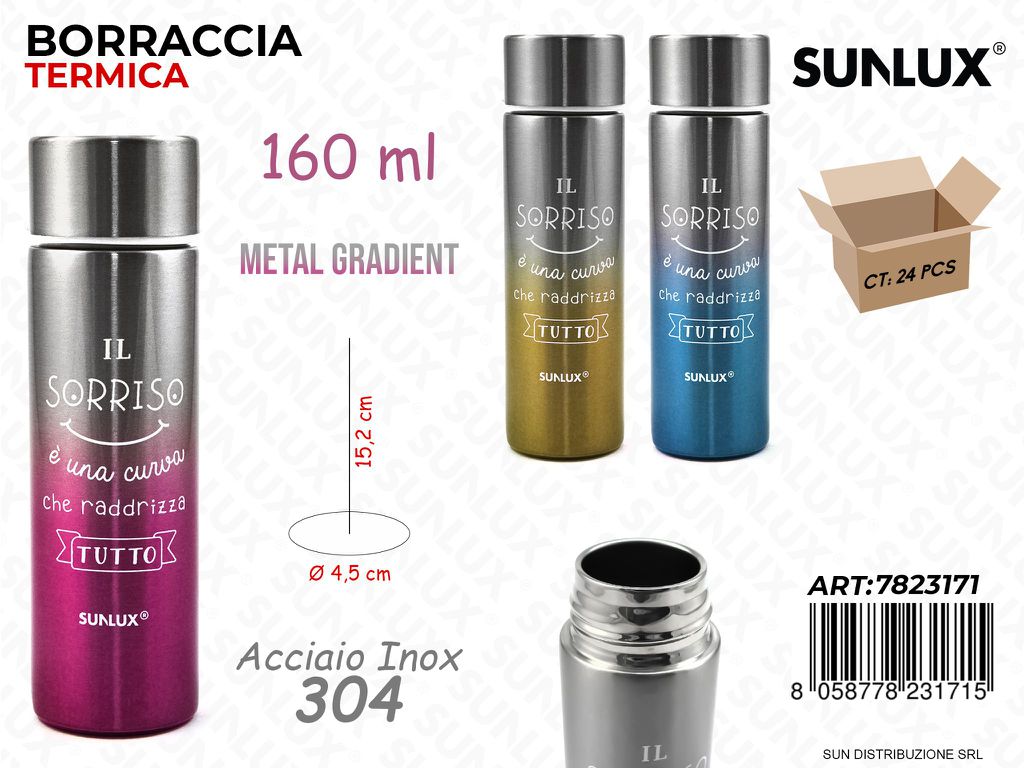 Borraccia Termica Acciaio 304 160ML 4.5*15.2CM