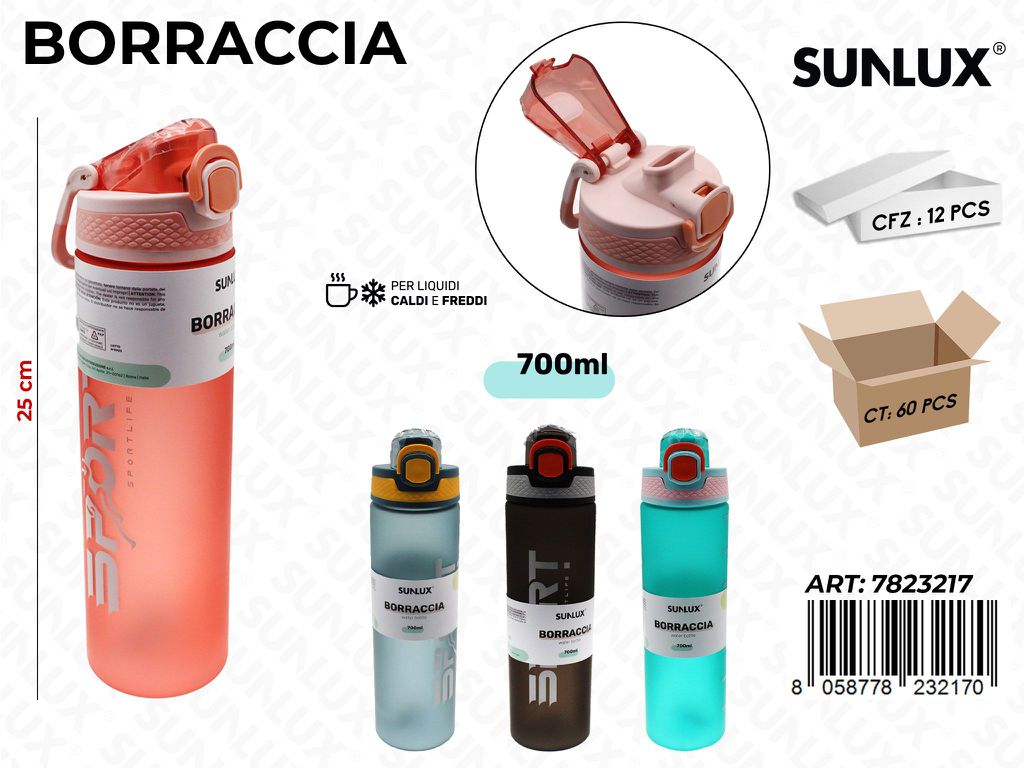 Sunlux Borraccia Col. Ass. 700ML 25CM