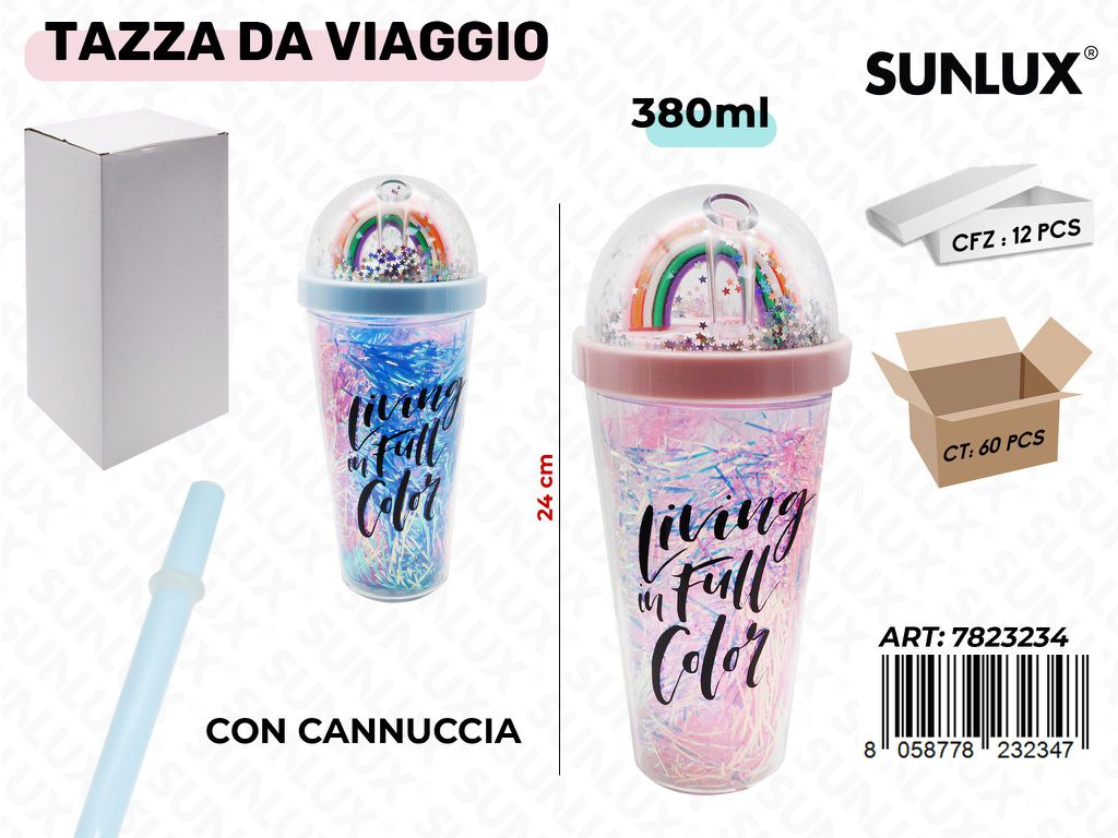 Sunlux Tazza da Viaggio Ass. 380ML 24CM