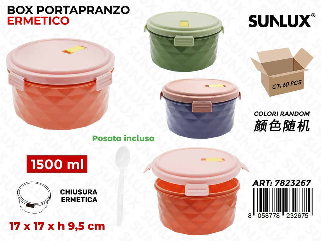 Sunlux Box Portapranzo c/Posata ASS.1500ML 17*9.35*17CM