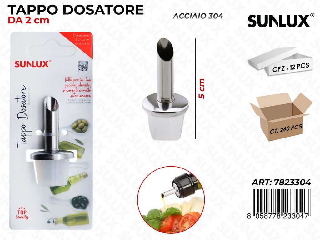 Tappo Dosatore in Acciaio 304 5CM