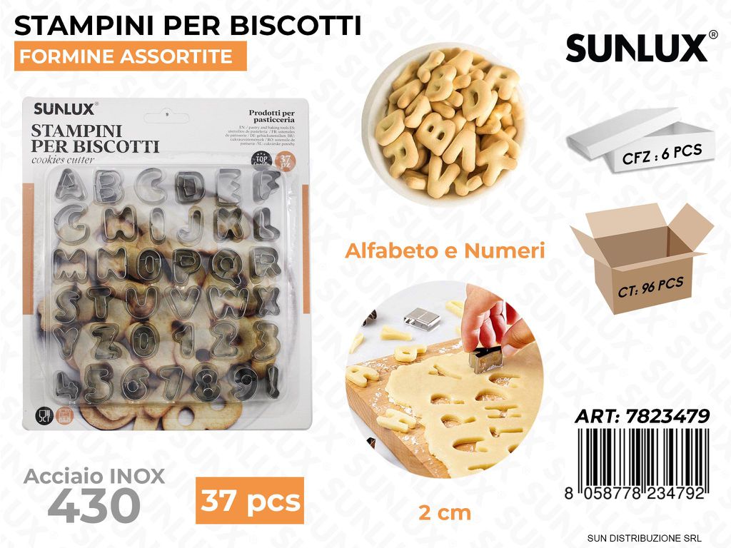 Stampini per Biscotti in Acciaio 430 37PCS