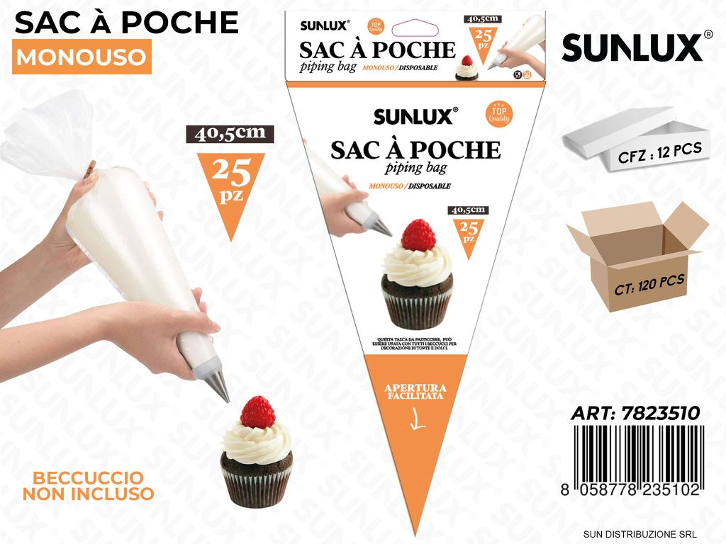 Sac a Poche Monouso 25PCS 40.5CM