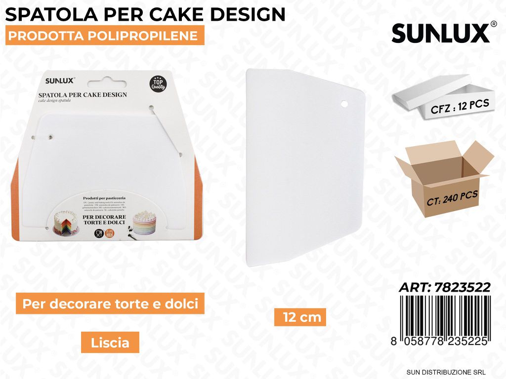 Spatola per Cake Design Liscia in Pp 12CM