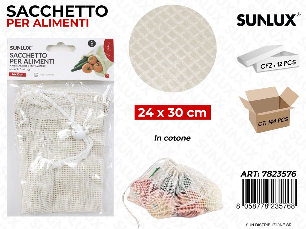 Sacchetto per Alimenti Cotone 24*30CM