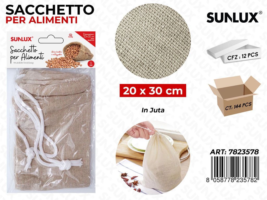 Sacchetto per Alimenti in Juta 20*30CM