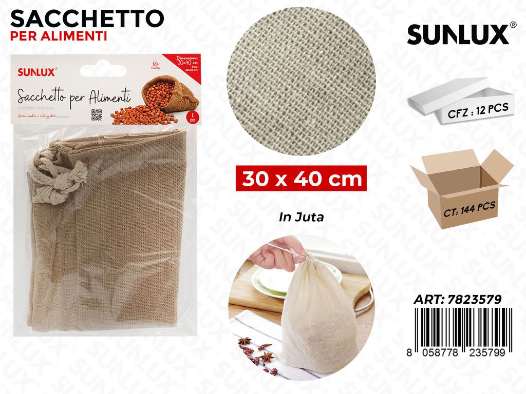 Sacchetto per Alimenti in Juta 30*40CM