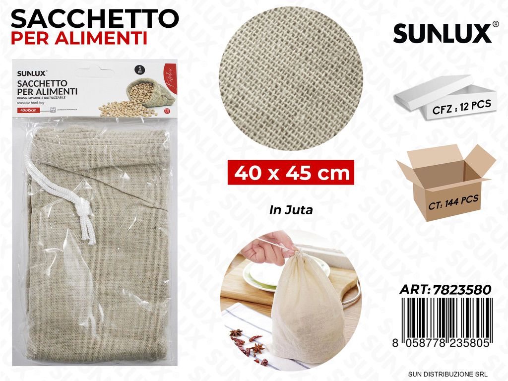 Sacchetto per Alimenti in Juta 40*45CM