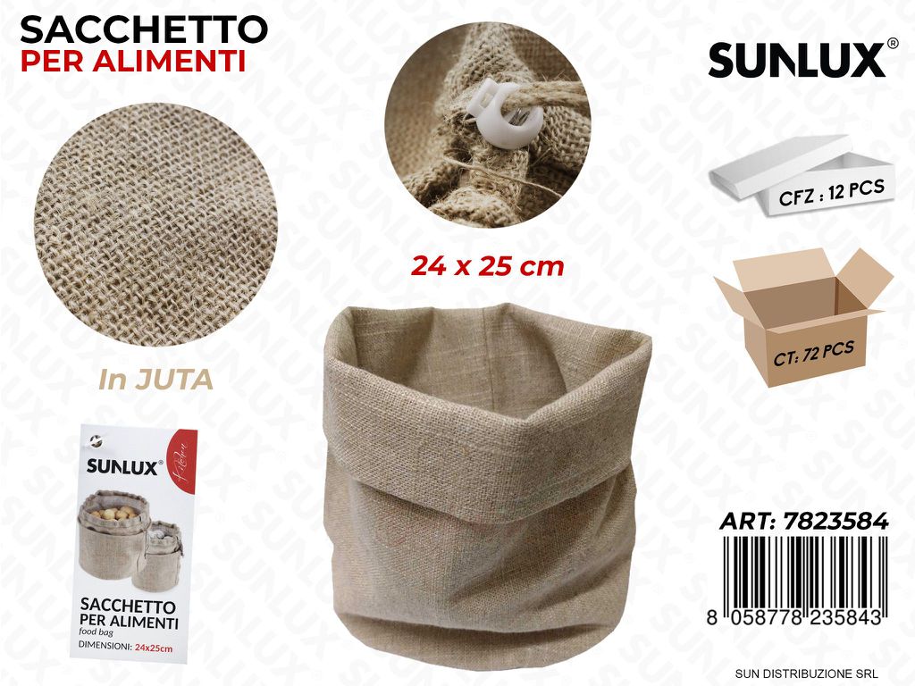 Sacchetto per Alimenti in Juta 24*25CM
