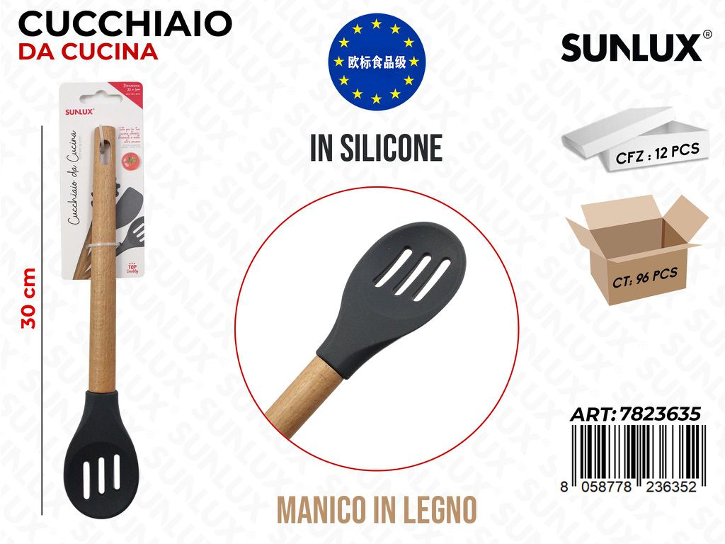 Cucchiaio Forato da Cucina in Silicone 30CM