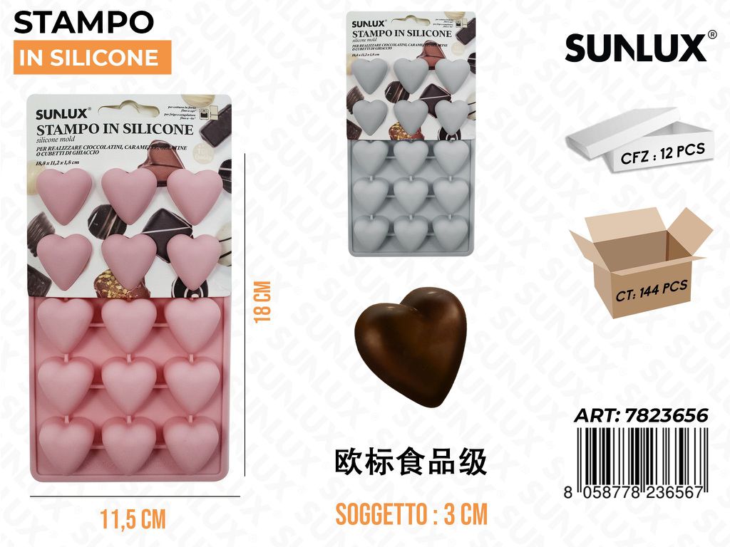 Stampi in Silicone Cuori 11.5*18CM