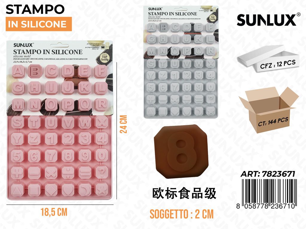 Stampi in Silicone Num.-lett. 18.5*24CM