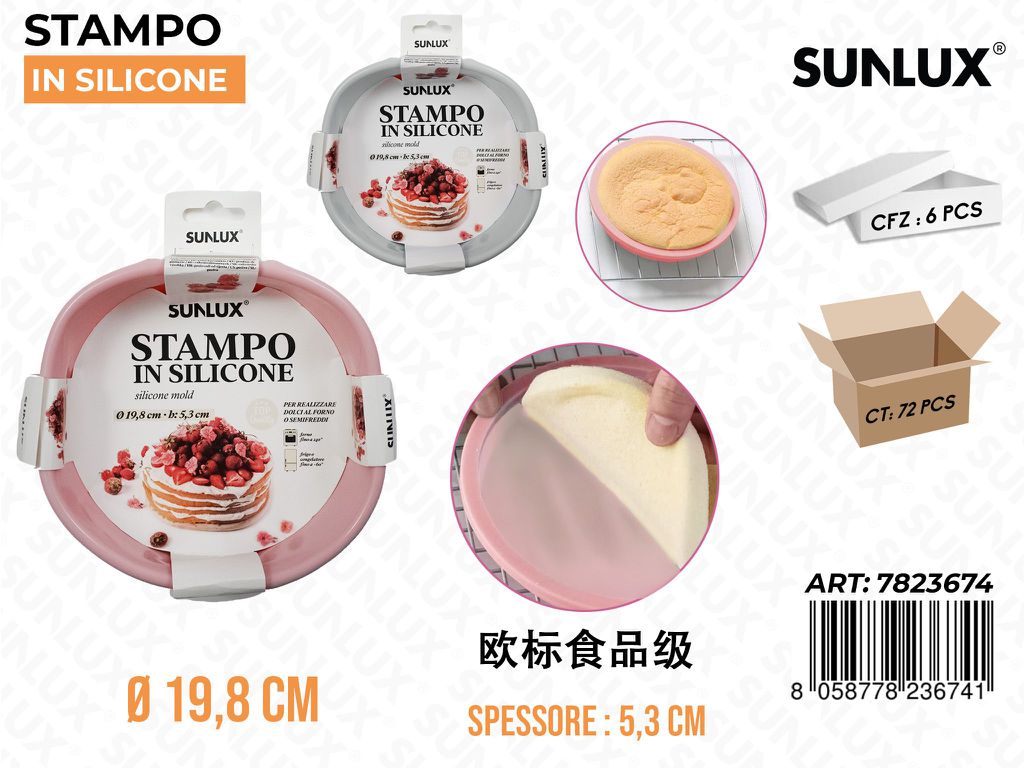 Stampi in Silicone Rotondo D.19.8*5.3CM
