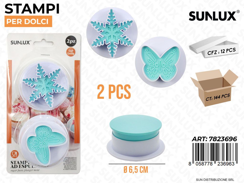 Stampi per Dolci 2PCS Ass. D.6.5CM