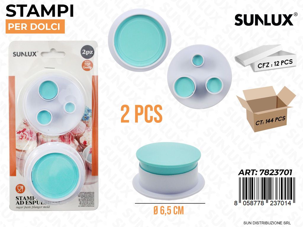 Stampi per Dolci 2PCS Ass. D.6.5CM