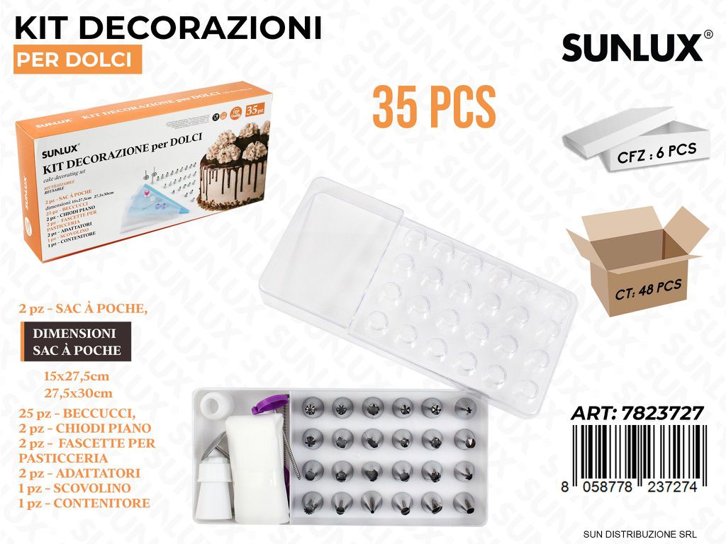 Kit Decorazione per Dolci 35PCS Ass.