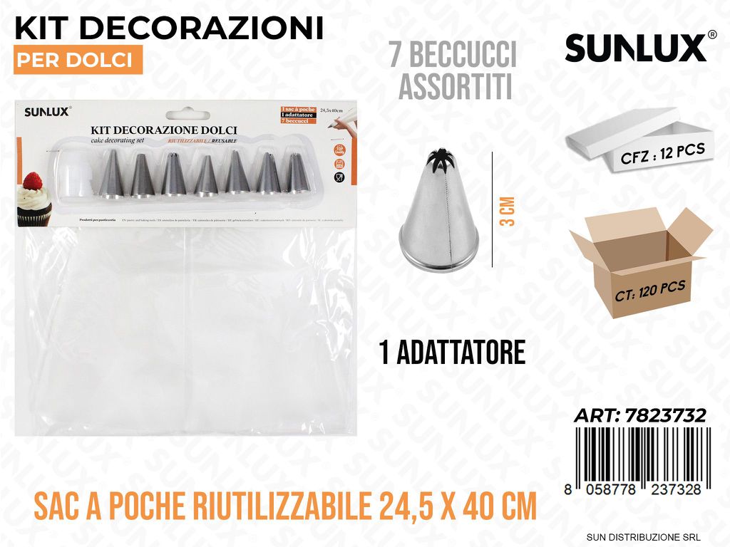 Kit Dec. per Dolci 7BEC. Ass. 1SAC a Poche