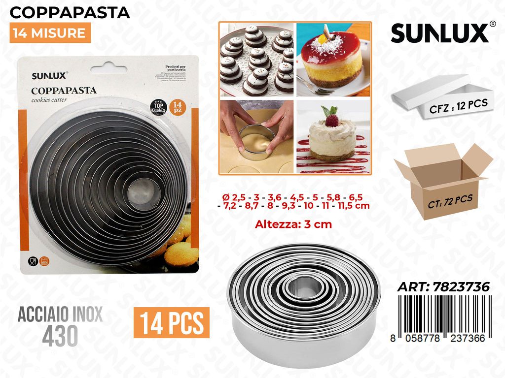 Coppapasta Acciaio 430 14PCS Mis. Ass.