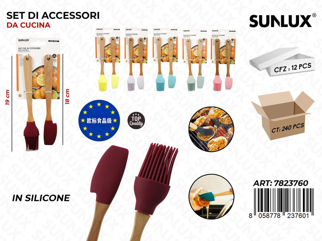 Set Acc. da Cucina in Silicone 2PCS Ass.