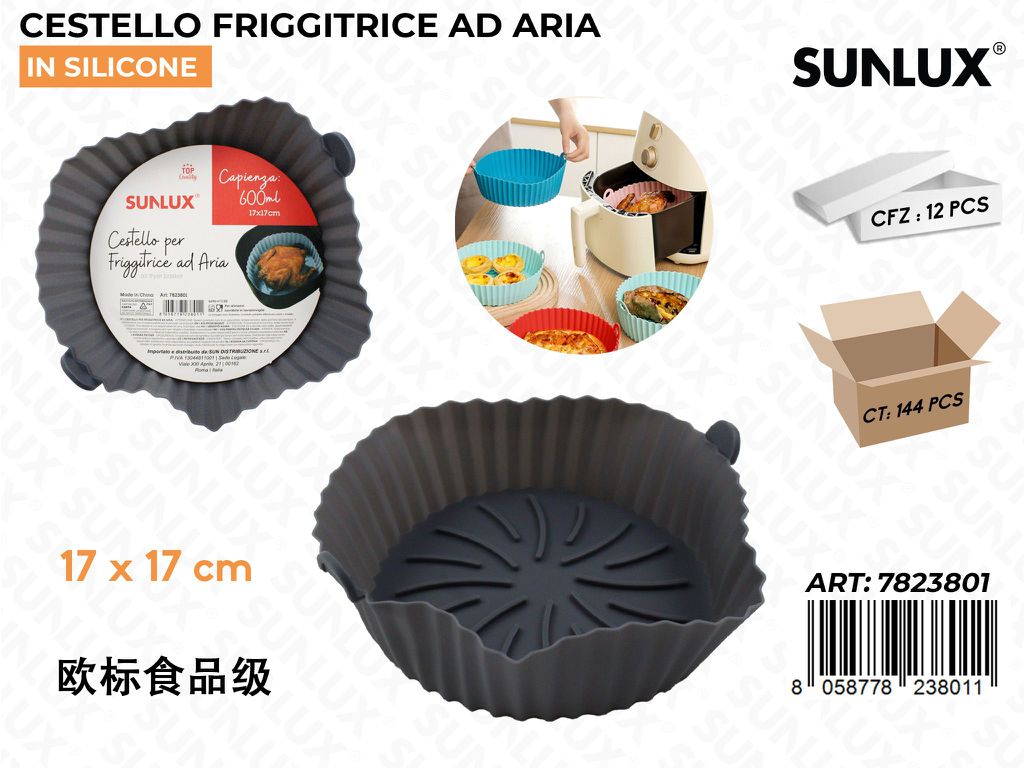 Sunlux Cestello Friggitrice Aria Silic. 17*17CM