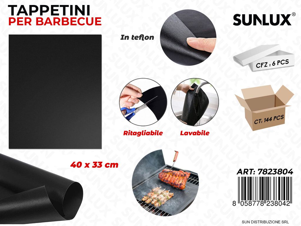 Tappetini per Barbecue in Teflon 40*33CM