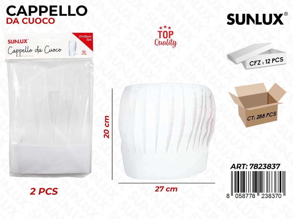 Cappello da Cuoco 2PCS 27*20CM