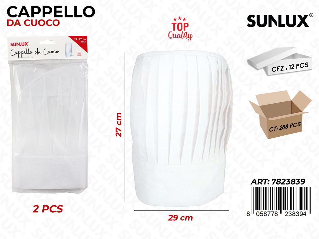 Cappello da Cuoco 2PCS 29*27CM