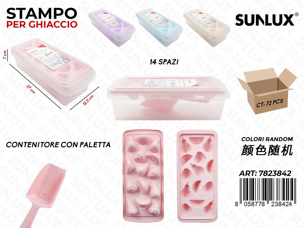 Sunlux Stampo per Ghiaccio 14SCOMP. 12.5*27*7CM