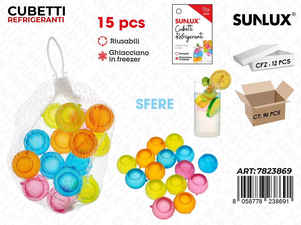 Sunlux Cubetti Refrigeranti Riutil. 15PCS