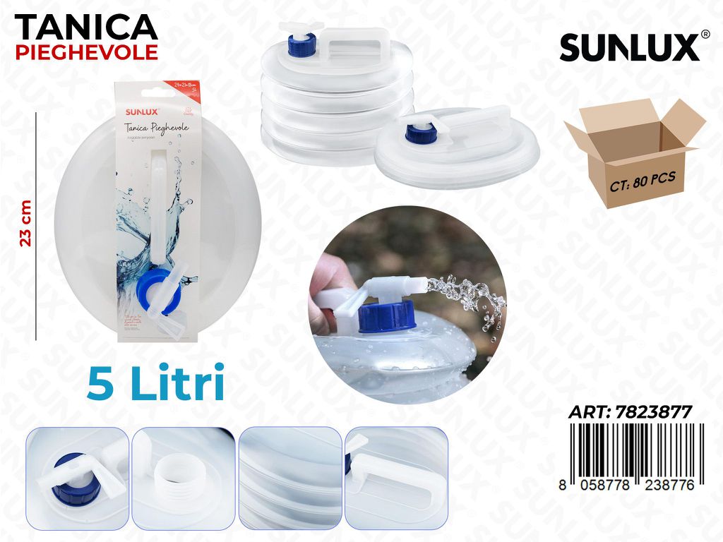 Sunlux Tanica Pieghevole 5LT 23CM
