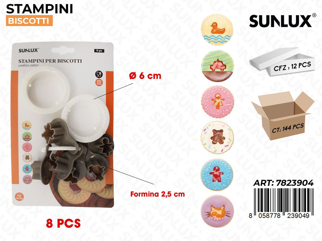 Stampini per Biscotti Ass. 8PCS Mis. Ass.