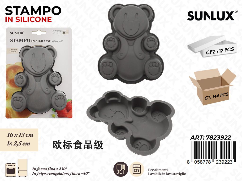 Sunlux Stampo in Silicone Orso 16*13*2.5CM