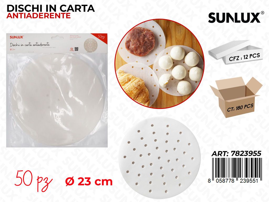 Sunlux Dischi in Carta Antiaderente 50PCS 23CM