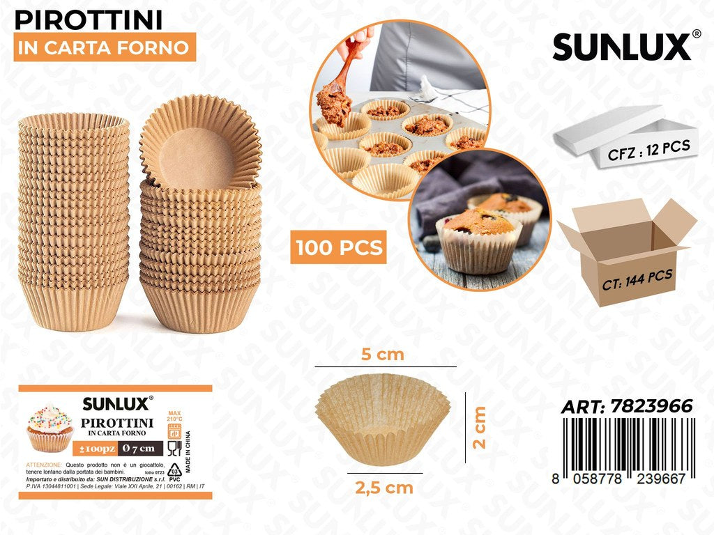 Sunlux Pirottini in Carta F. 100PCS 2.5*2.*4CM
