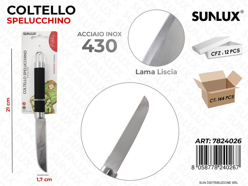 Coltello Spelucchino Acciaio 430 1.7*21CM