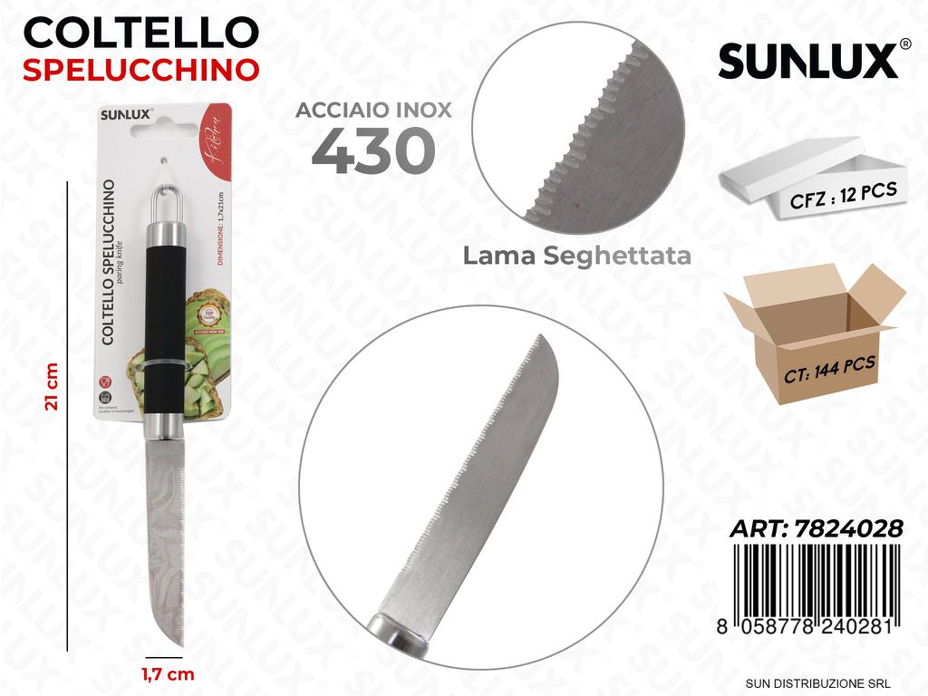 Coltello Spelucchino Acciaio 430 1.7*21CM