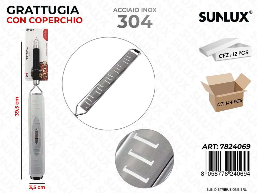 Grattugia in Acciaio 304 c/ Cop. 3.5*39.5CM