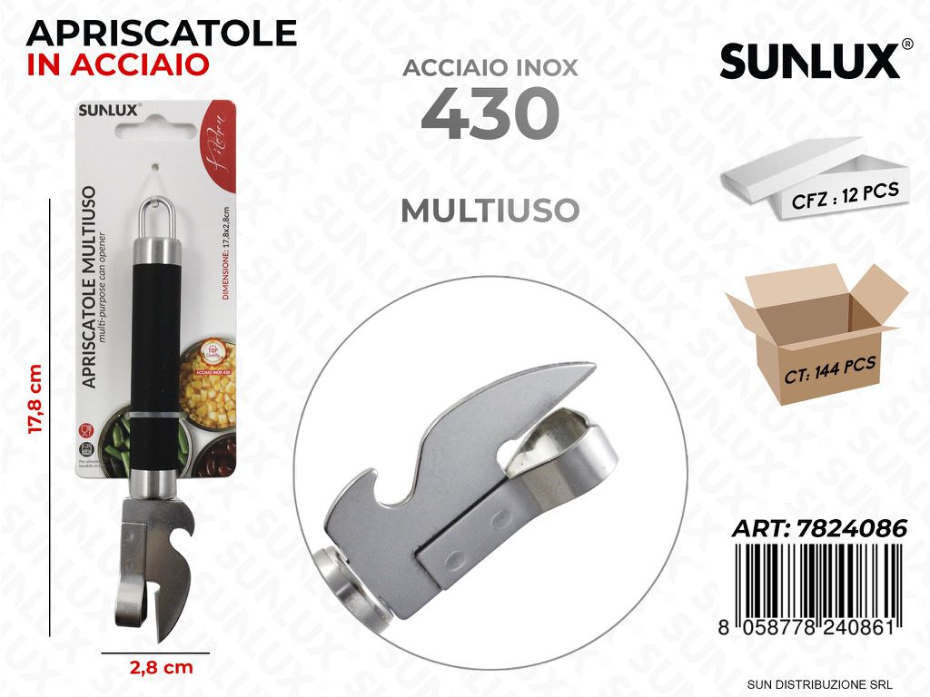Apriscatole Multiuso in Acciaio 430 2.8*17.8CM