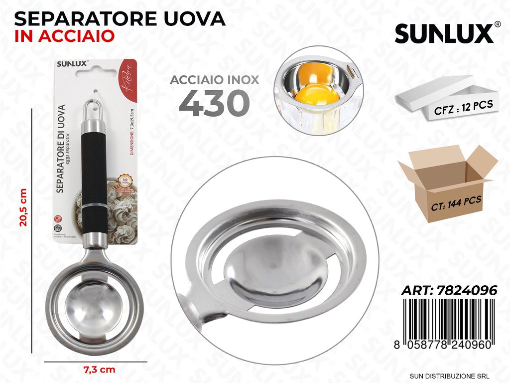 Separatore di Uova in Acciaio 430 7.3*20.5CM