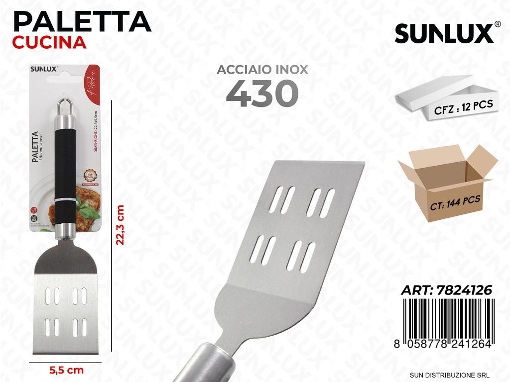 Paletta Cucina in Acciaio 430 5.5*22.3CM