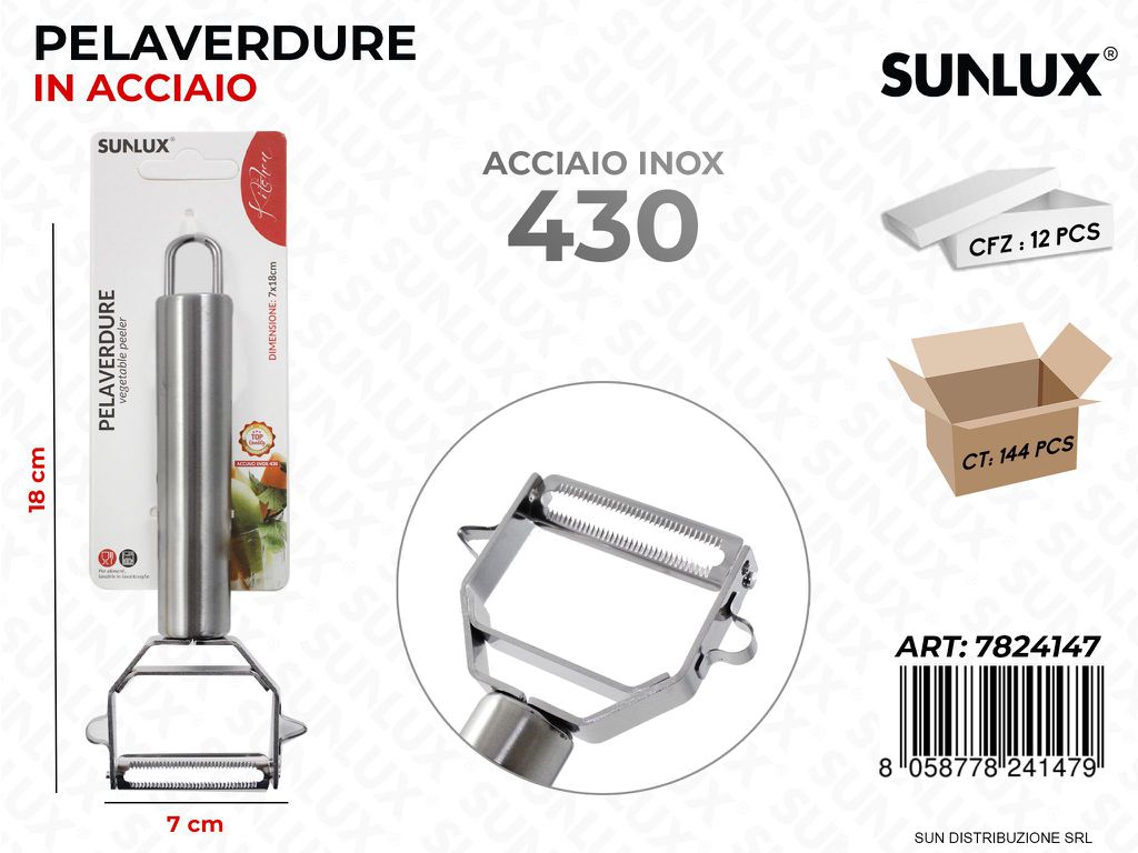 Pelaverdure in Acciaio 430 7*18CM