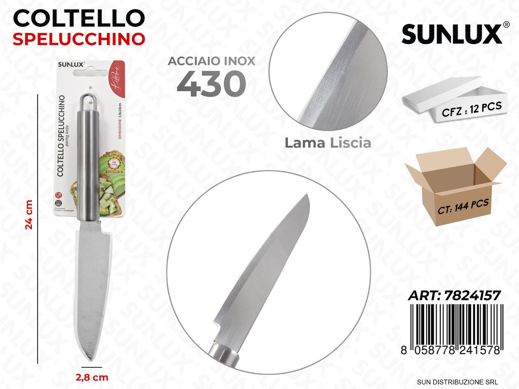 Coltello Spelucchino Acciaio 430 2.8*24CM